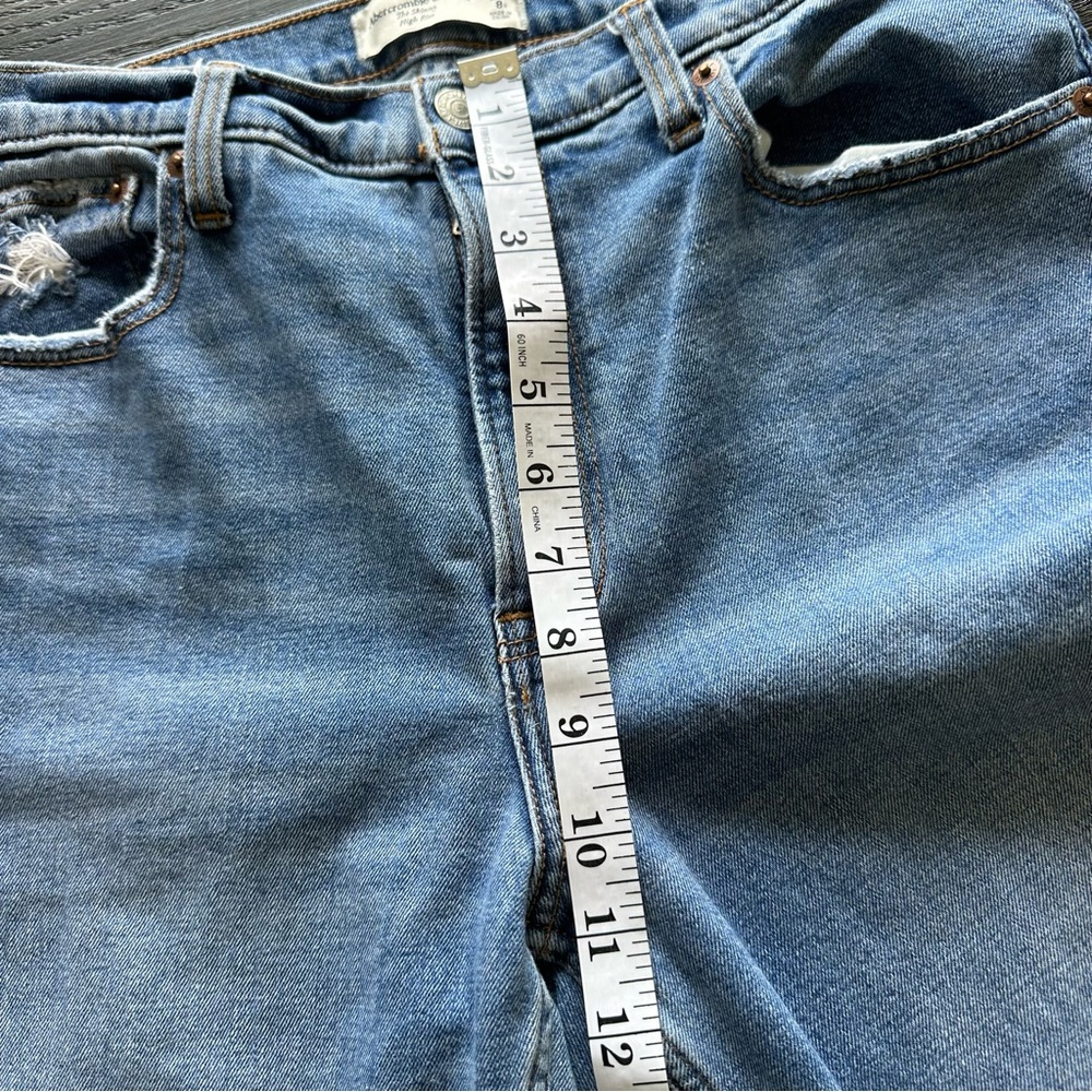 Abercrombie & Fitch Curve Love The Skinny High Rise Jean w/ Split Hem Detail 29R - Picture 7 of 8